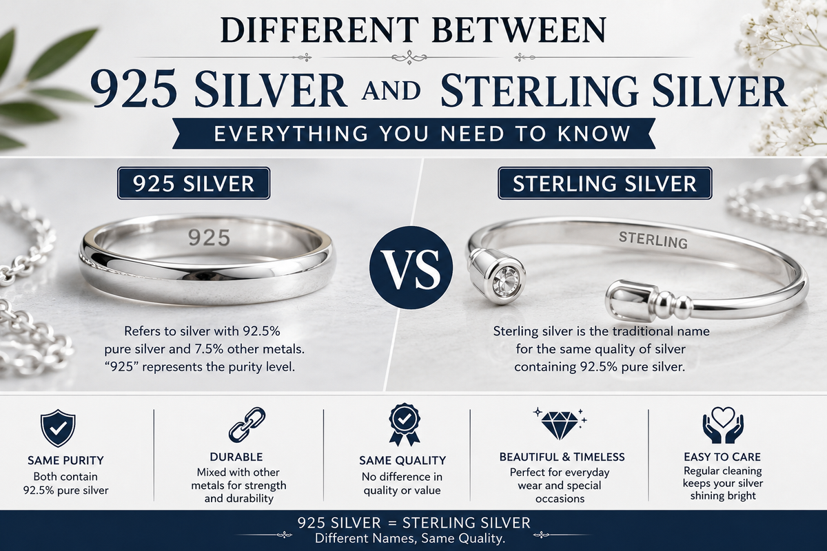 Different Between 925 Silver and Sterling Silver