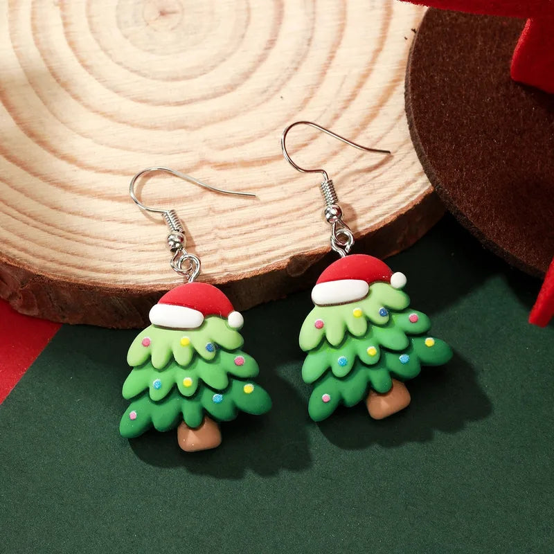 Christmas Tree Earrings For Girls