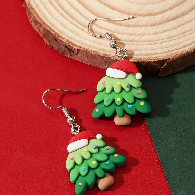 Christmas Tree Earrings For Girls