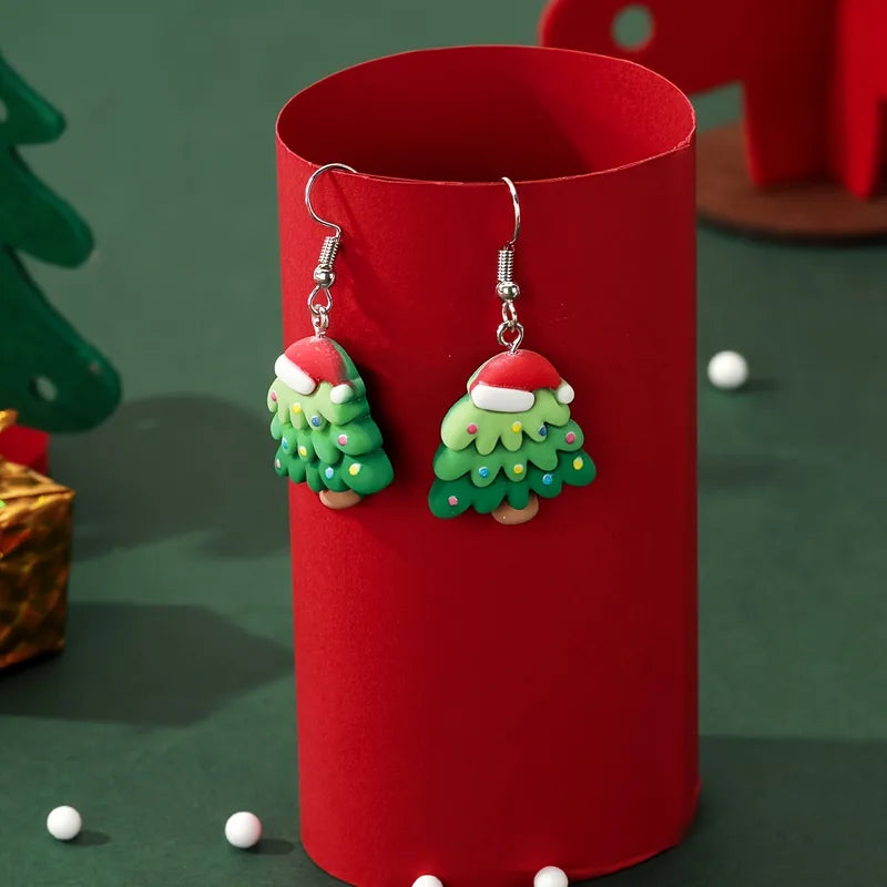 Christmas Tree Earrings For Girls