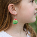 Christmas Tree Earrings For Girls
