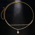 Crystal Drop Bikini Waist Chain Golden for Women