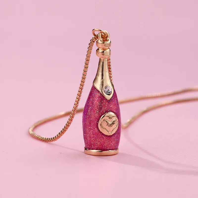 Cute Bottle Pendant Necklace for Girls