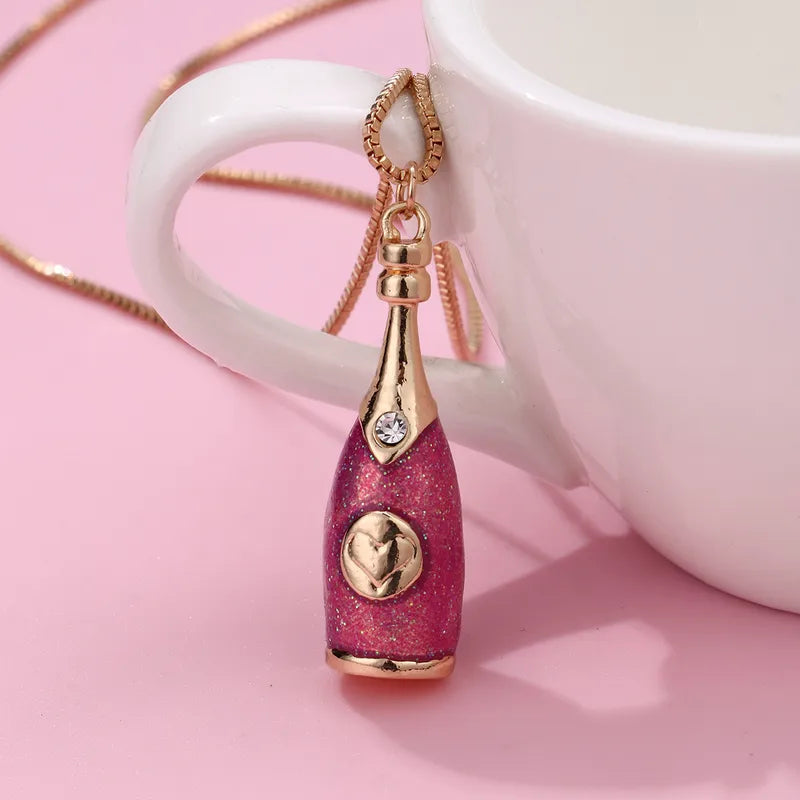 Cute Bottle Pendant Necklace for Girls