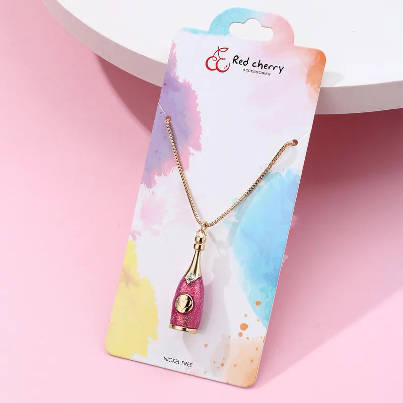 Cute Bottle Pendant Necklace for Girls