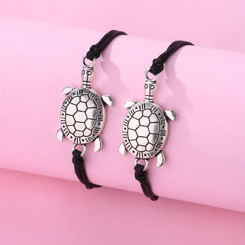 Cute Tortoise Rope Handmade Kid'S Bracelets 2 pieces