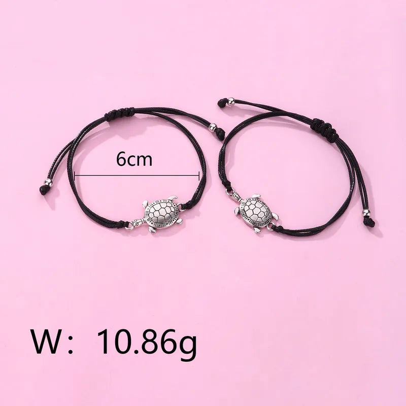 Cute Tortoise Rope Handmade Kid'S Bracelets 2 pieces