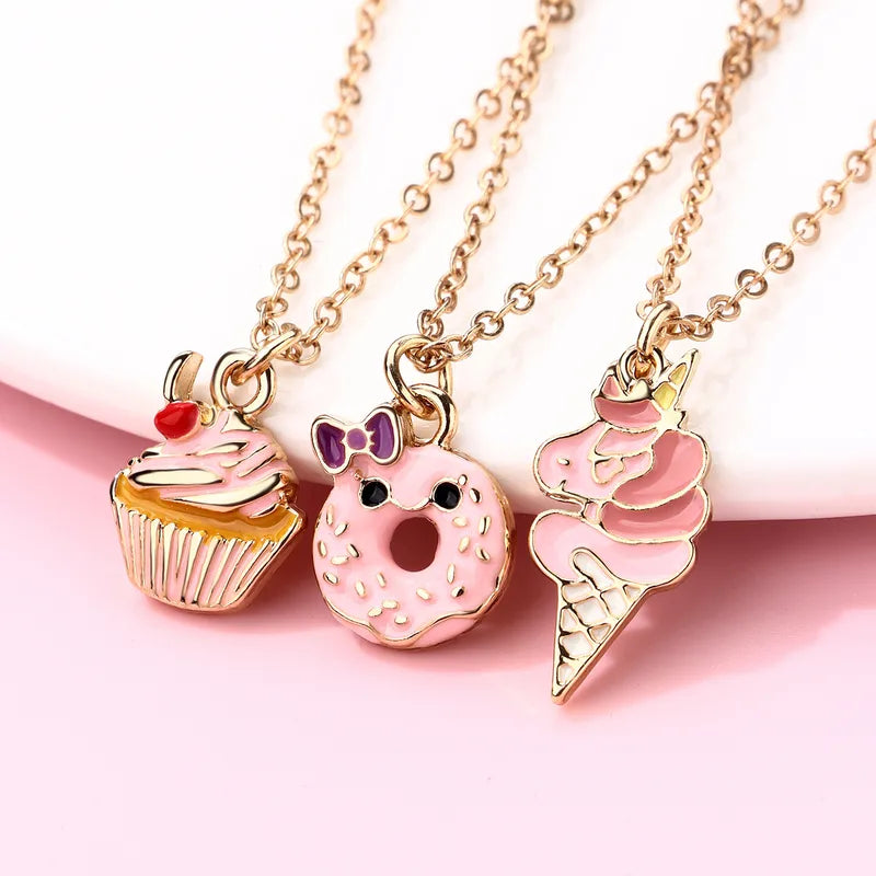Girls Cute Dessert Necklace Set (Pack of 3)