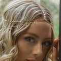Gold Crystal Hair Chain for Women