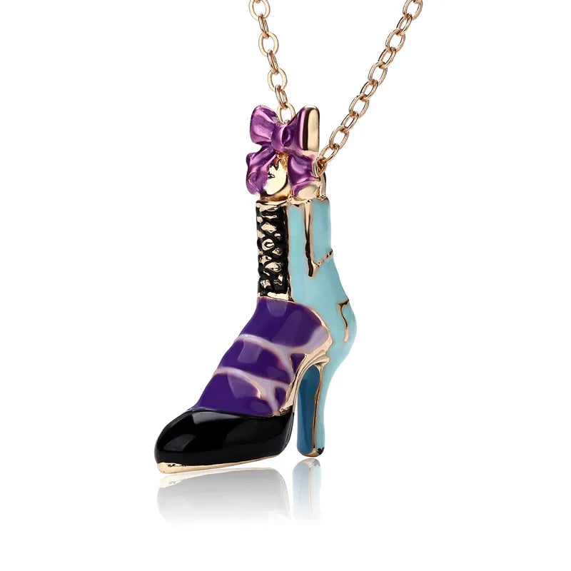 Kid's Girl Cinderella Sandal Chain Pendant Necklace