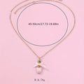 Kid's Girl Pink Shoes Pendant Chain Necklace