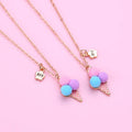 Kid's Girls Ice Cream Shape Pendant Golden Chain Necklace