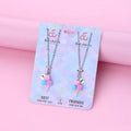 Kid's Girls Ice Cream Shape Pendant Silver Chain Necklace